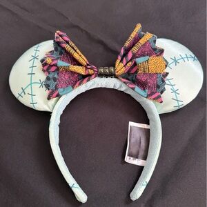 Official Disney Parks Sally Pattern Minnie Ears Headband